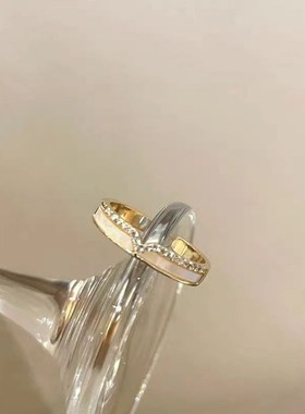 大码食指戒指女士手粗胖手大号可B调节适合胖mm胖妹妹的轻奢高级