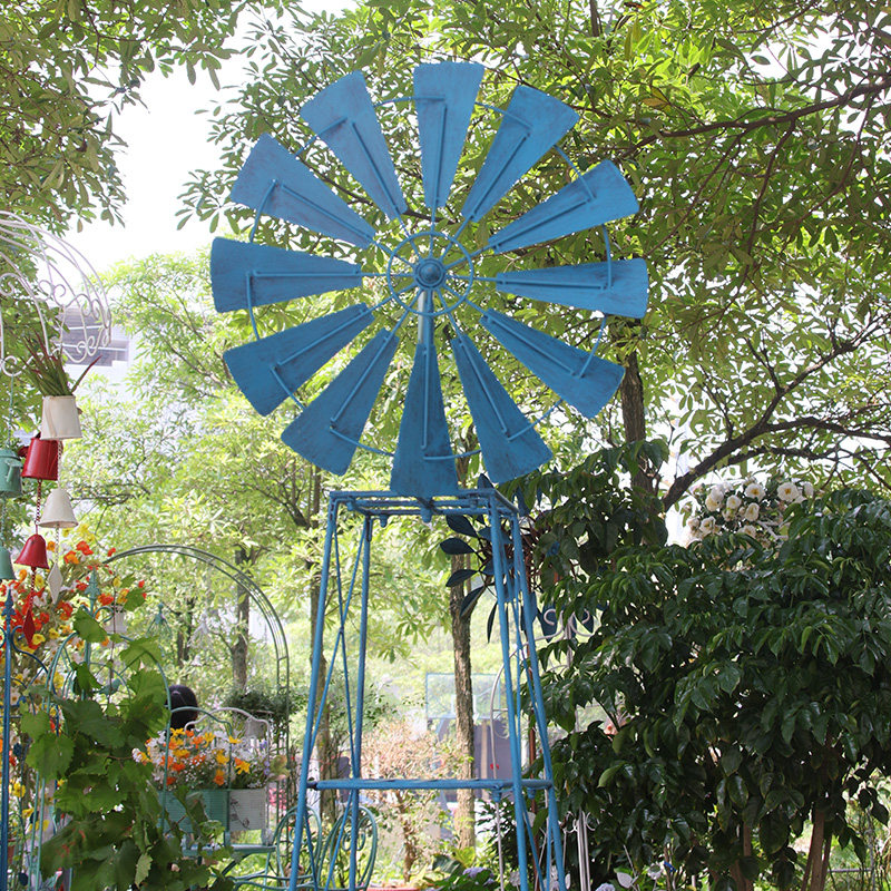 铁艺风车花架户外园艺植物爬藤月季展示架花园摆件旋转庭院置物架,淘宝优惠券,粉丝福利购,淘宝优惠卷