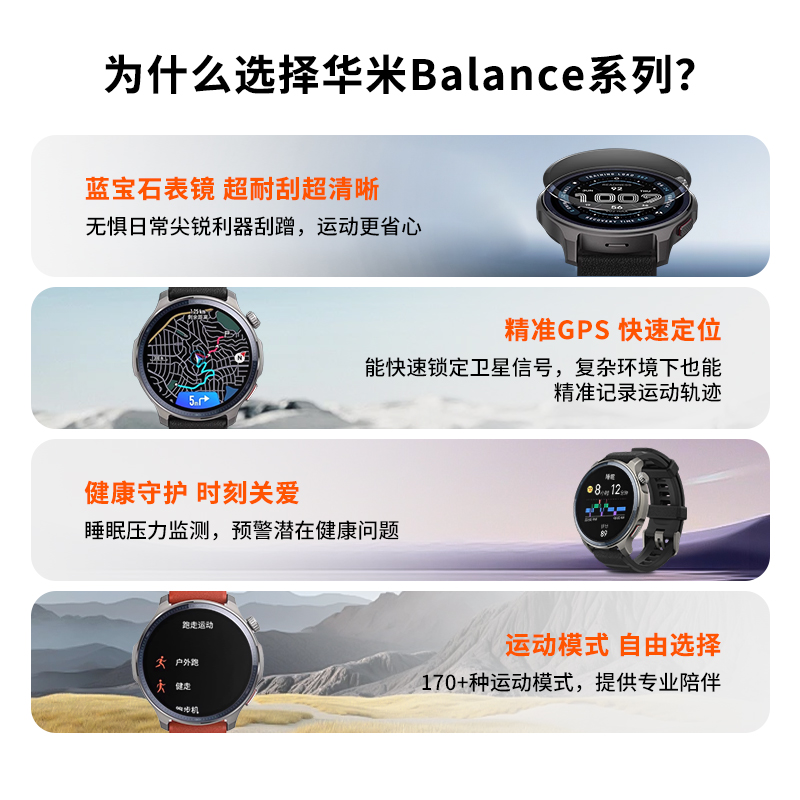 Amazfit华米Balance2智能手表47mm专业运动训练恢复户外跑步骑行游泳健身心率血氧睡眠双频多星GPS运动手环 - 图0
