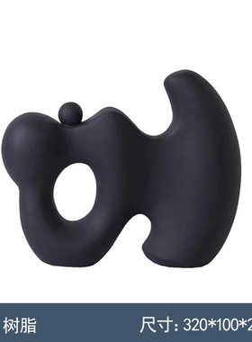 侘寂现代抽象几何不规则摆件样板间客厅售楼部玄关书房.电视柜饰