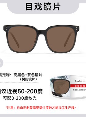 目戏墨镜女款2024新款级感大框可选偏光太阳镜男款防晒防紫外线