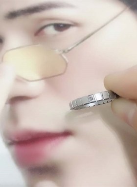 朱一龙同款戒指芒果夜电视剧品质盛典同J款食指时尚芭莎戒指饰品