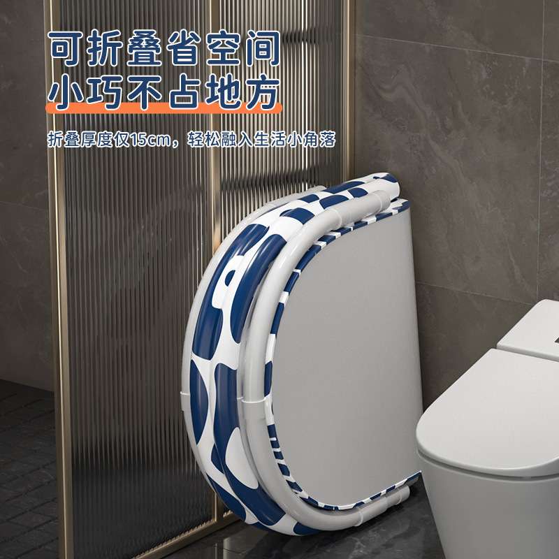 泡澡桶折叠大人专用洗澡桶圆形全身家用浴缸沐浴桶洗澡桶泡澡盆 - 图1