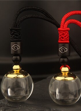 防水透明水晶玻璃空心小朱砂瓶葫芦吊坠项链男女饰品可打开装东西