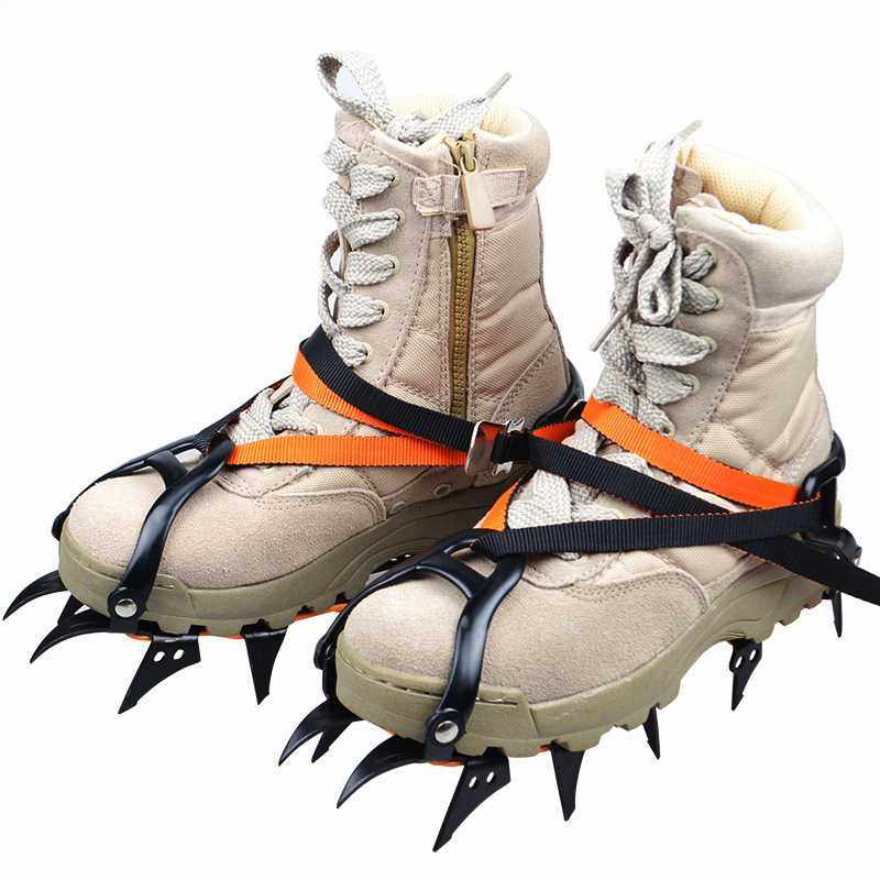 JR户外雪地防滑爪12齿攀冰冰爪绑带式鞋套高海拔旅行极地探险装备,淘宝优惠券,粉丝福利购,淘宝优惠卷