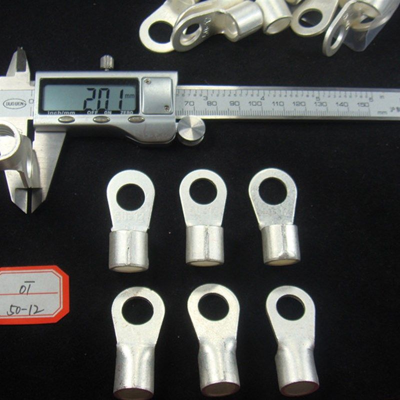 OT50-12 国标紫铜焊口圆形裸端头 冷压O型接线端子线鼻子厚2.0mm,淘宝优惠券,粉丝福利购,淘宝优惠卷