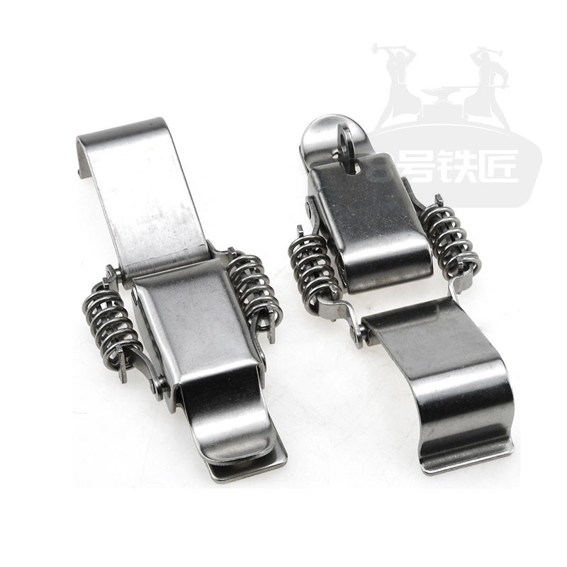 304 stainless steel double spring buckle with lock, wooden box padlock buckle, box buckle, chassis buckle, luggage accessories