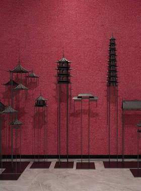 新中式铁艺凉亭摆件室内软装装饰售楼处酒店商业会所招财落地雕塑