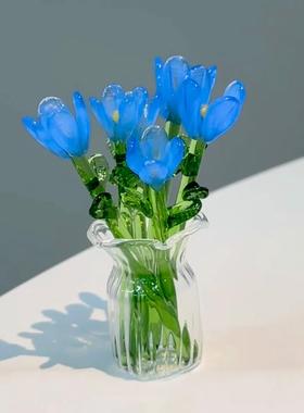 琉璃花束治愈系小摆件桌面客厅家居好物装饰品玄关电视柜迷你可爱