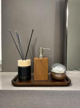 新中式卫生间浴室摆件样板房卫浴卖场装饰品香薰托盘组合套装软装
