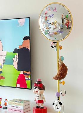 【家居装修】凹凸镜客厅装饰摆件DIY老树彩绘写真器物角镜装修