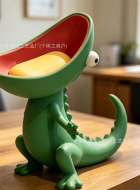 跨境新品 Lizard Soap Holder 蜥蜴张嘴香皂盒装饰树脂工艺品摆件