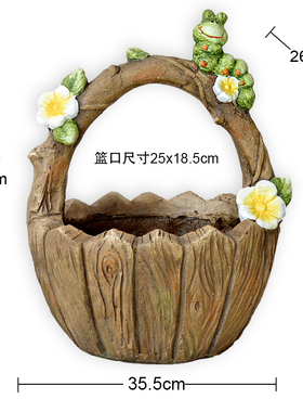 户外庭院美式花园创意动物花篮花盆阳台家居草坪装饰布置造景摆件