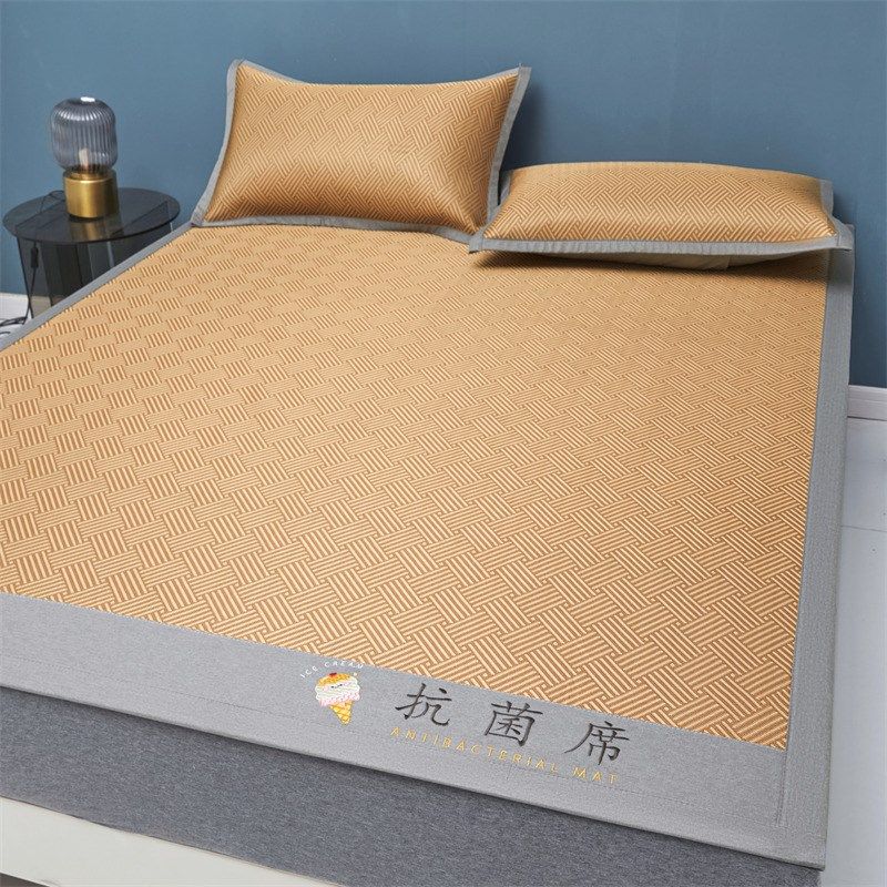 夏季A类抗菌冰丝凉席冰藤席凉感丝空调防滑软席子宿舍床单款3套件,淘宝优惠券,粉丝福利购,淘宝优惠卷