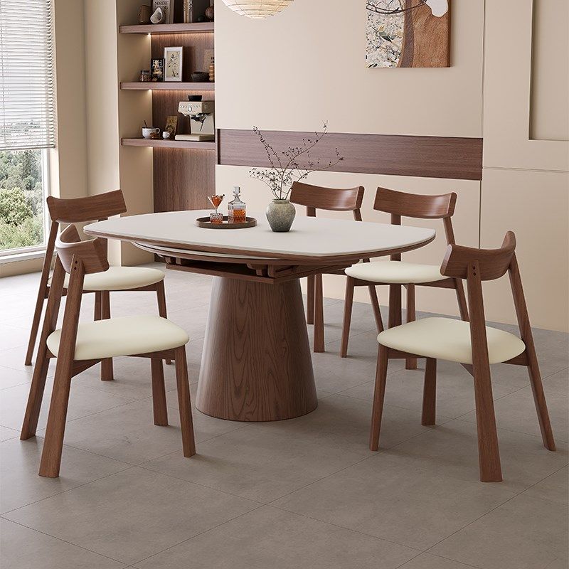 2025新款岩板餐桌椅组合家用现代简约客厅可伸缩折叠小户型饭桌子,淘宝优惠券,粉丝福利购,淘宝优惠卷