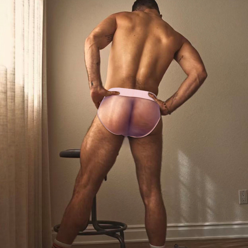 ADANNU男士超薄三角内裤透明低腰国风浮雕吊环运动性感纯欲纯色潮,淘宝优惠券,粉丝福利购,淘宝优惠卷