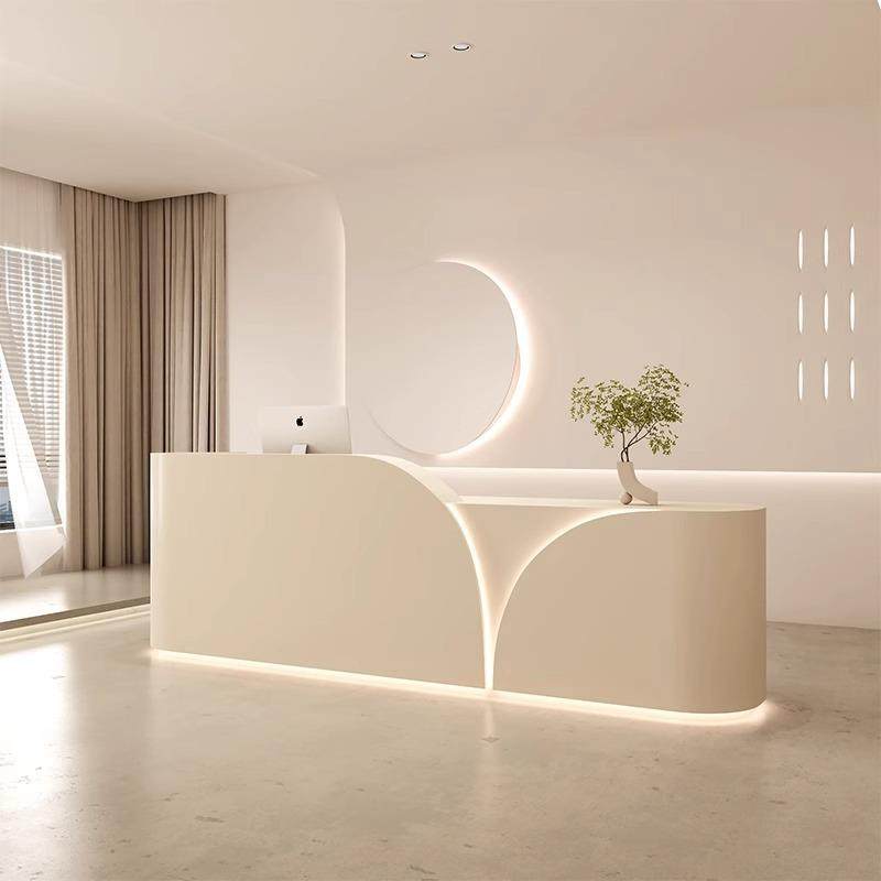 美容院收银台柜台简约现代服装店吧台创意瑜伽馆公司前台接待台桌,淘宝优惠券,粉丝福利购,淘宝优惠卷