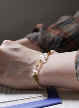 原创天然水晶手链女气质百搭手串