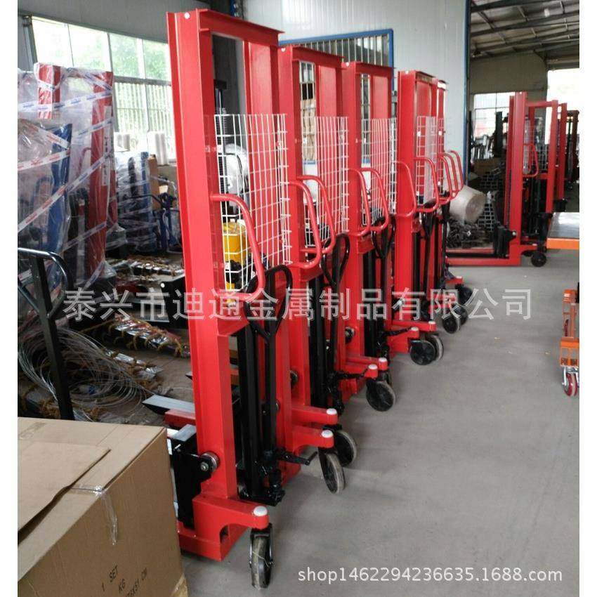 工厂1吨2T手动液压堆高车升高装卸叉车堆垛车托盘金属,淘宝优惠券,粉丝福利购,淘宝优惠卷