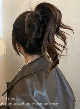 新中式复古U型弹力插梳女后脑勺