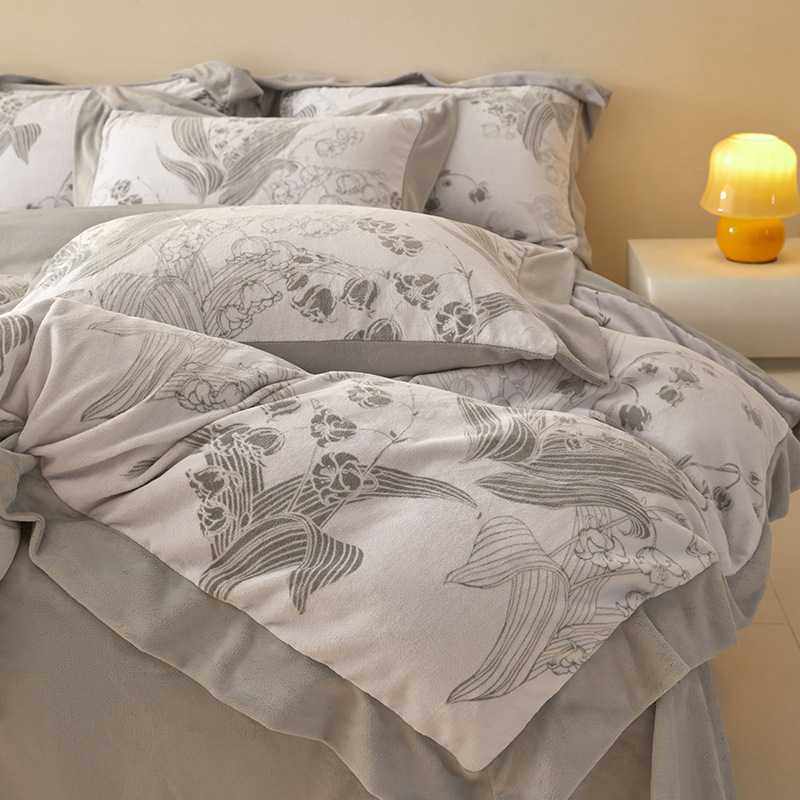 高克重A类全消光牛奶绒四件套 冬季加厚母婴级双面绒保暖床单被套,淘宝优惠券,粉丝福利购,淘宝优惠卷