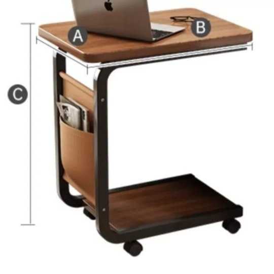 小茶几沙发边几可移动带轮家用客厅可放电脑现代简约卧室床边桌子 - 图3