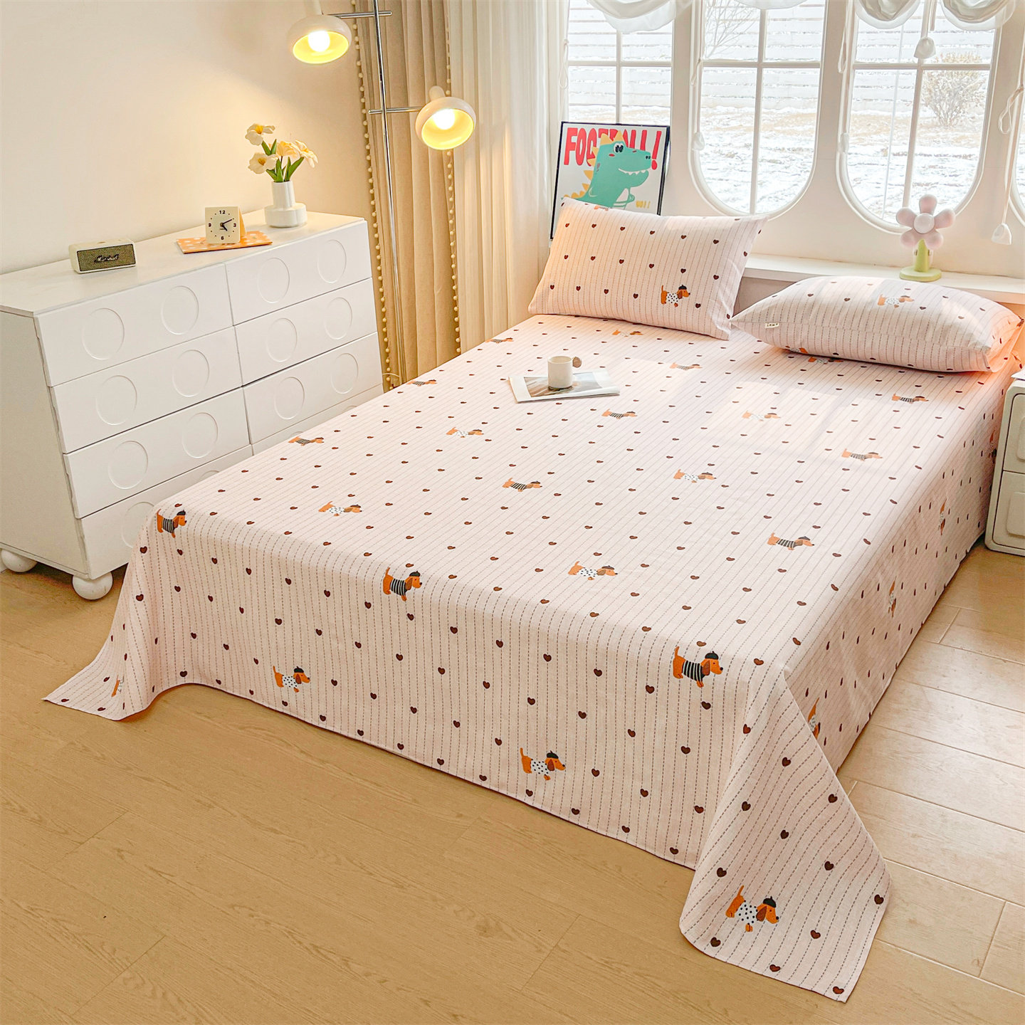 老粗布床单原棉老粗布床笠三件套加厚新款凉席被单宿舍单人