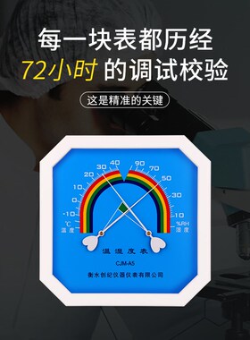 温湿度计温度湿度表药店仓库专用工业高精度养殖大棚家用壁挂式