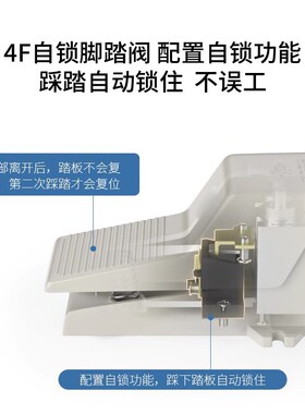 TWSNS气动脚踏阀脚踩开关二位五通4F210-08自锁气缸控制
