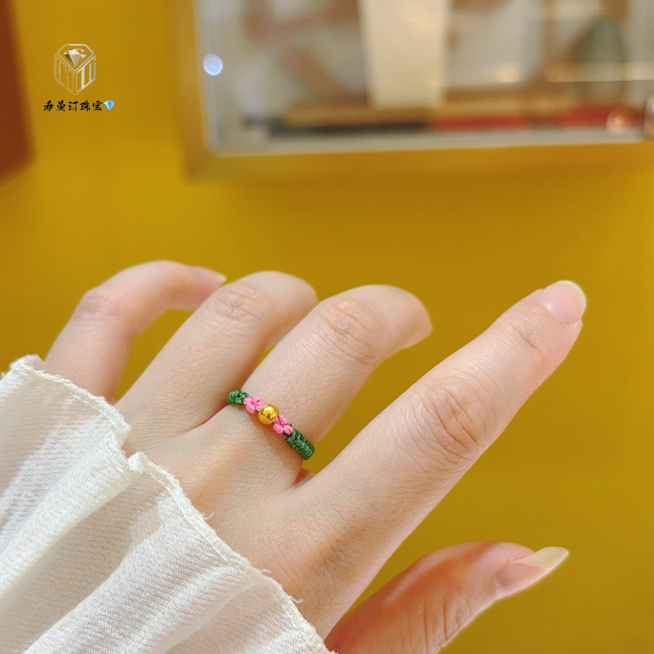 希曼汀珠宝999足金转运珠戒指 黄金光面小金珠指环七夕送女友礼物,淘宝优惠券,粉丝福利购,淘宝优惠卷