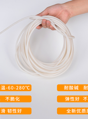 耐高温实心硅胶条防水密封硅橡胶透明圆条1/2/2.5/3/4/5/6/8/10mm