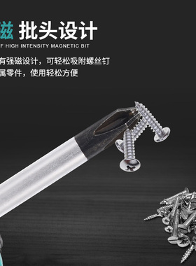 萝卜头短柄螺丝刀磁性一字十字批头迷你小起子改锥橡胶软柄螺丝批