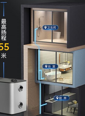 关谷S系列家用永磁变频恒压超静音增压泵220V冷热水全自动别墅用