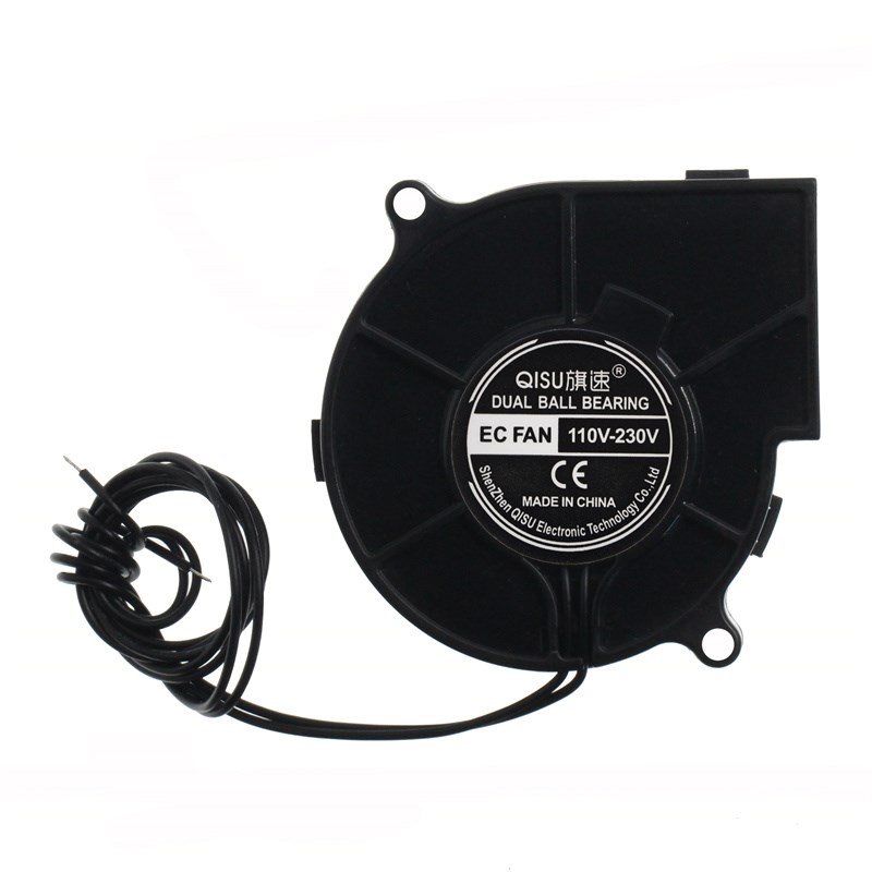 7530双滚珠EC24V230V通用24V36V48V110V220V涡轮鼓风机散热风扇 - 图0
