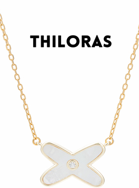 【Tia之夜 大狂欢】THILORAS蒂洛拉交叉白贝母项链女带钻