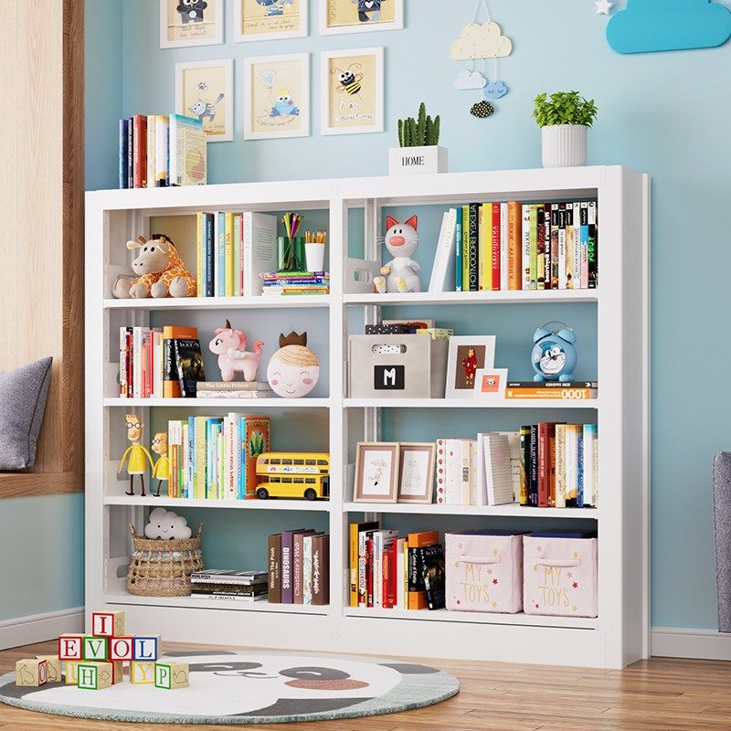 家用钢制儿童书架小型铁艺绘本玩具收纳架书柜落地靠墙图书馆书架,淘宝优惠券,粉丝福利购,淘宝优惠卷
