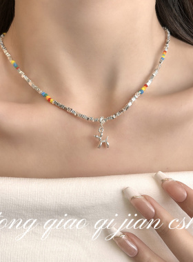 多巴胺彩色气球小狗项链小仙女