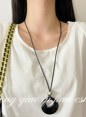 中式轻奢小众高级感长款吊坠仙女