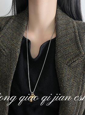 小金珠葡萄串长款毛衣链高级感