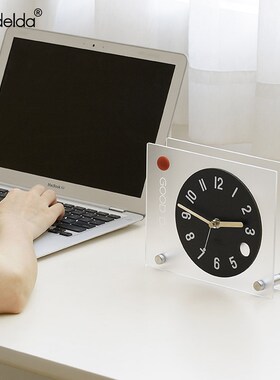 ndld创意桌面客厅卧室台式座钟玄关电视柜时钟装饰品