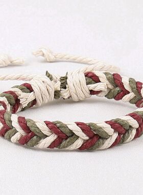 蜡线情侣手链民族风手工编织简约