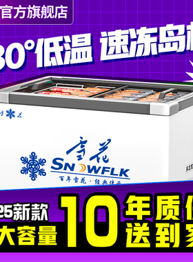 【百年雪花】商用大容量岛柜展示