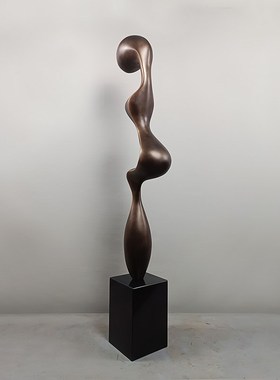 雕塑大摆件落地抽象艺术品摆饰轻奢玻璃钢家居售楼处客厅软装饰品