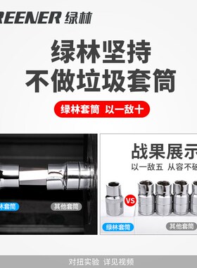绿林37件套筒扳手工具套装大全汽修工具专用大全汽车维修修理汽保