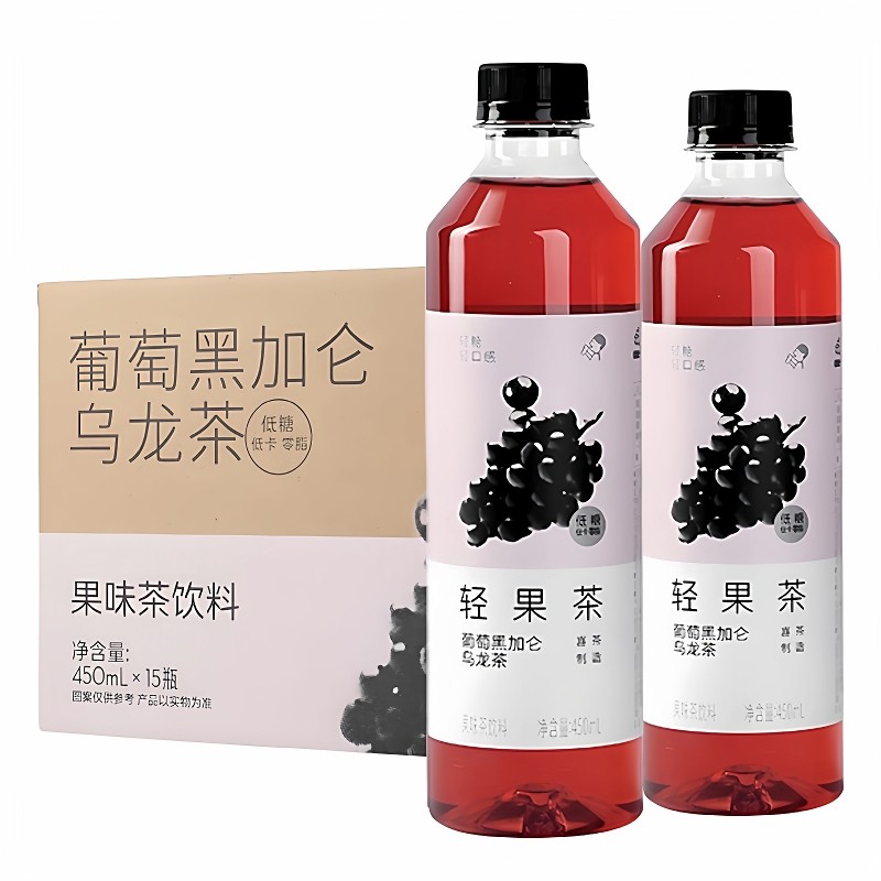 喜茶轻果茶450ml*15瓶整箱果味茶乌龙茶饮料蜜桃味柚柚铁观音5瓶,淘宝优惠券,粉丝福利购,淘宝优惠卷