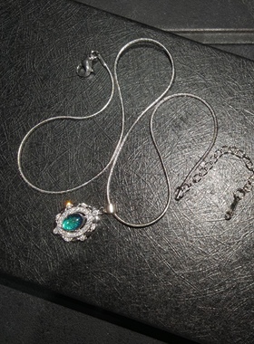 银层华艳创意色蟌轻奢气质银项链生日礼物创意手工制作首饰成品