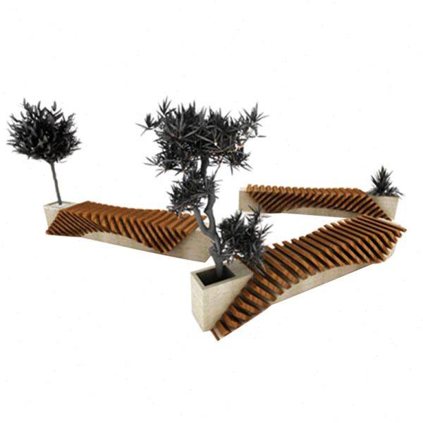 玻璃钢木纹坐凳商场花盆座椅商业美陈户外景观休闲椅休息区等候椅,淘宝优惠券,粉丝福利购,淘宝优惠卷