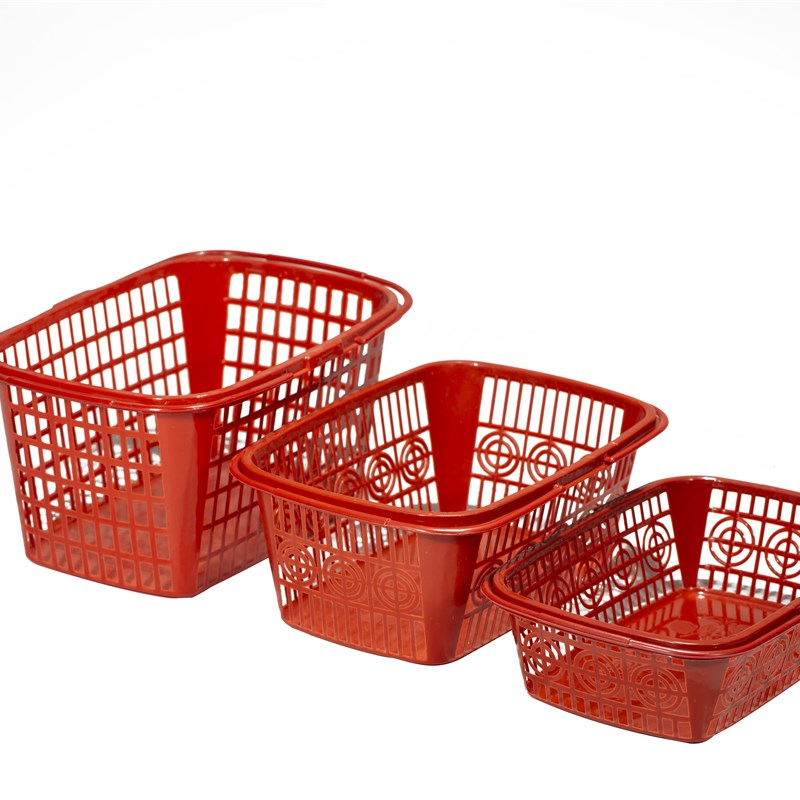 水果篮采摘篮杨梅篮草莓篮手提平底方形塑料一次性篮筐包邮加厚 - 图1