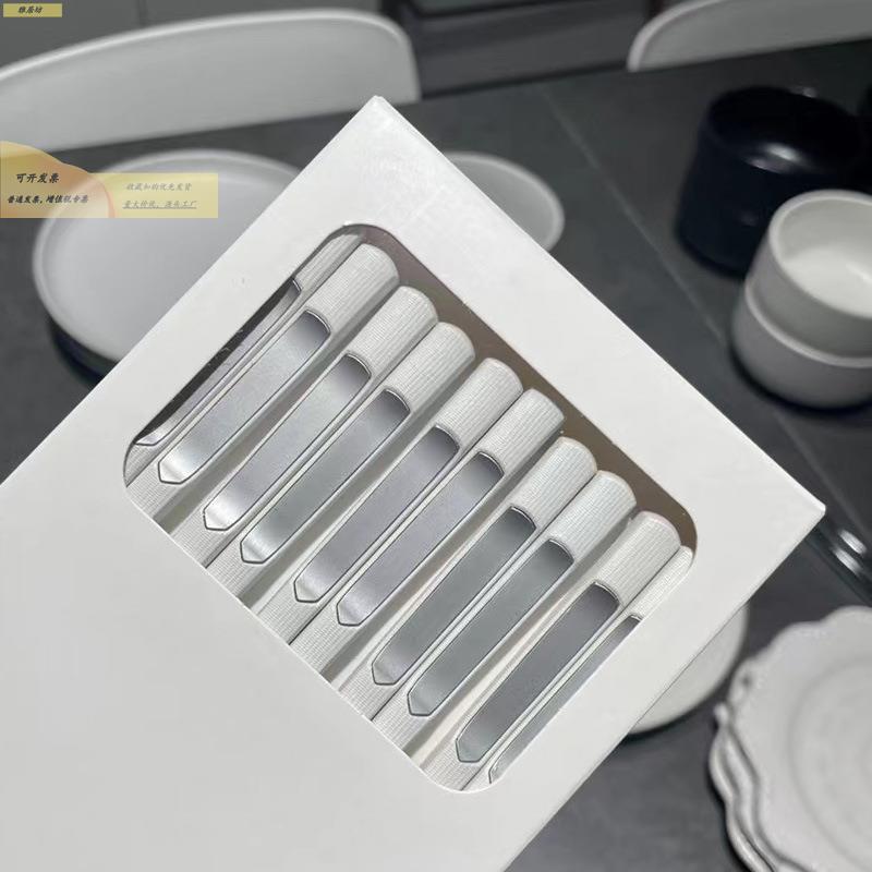 2色023新款筷子家用轻分餐筷家庭防防滑霉892耐高温奢风白合金筷 - 图2