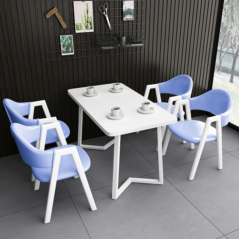 简约接待桌椅组合谈判洽谈桌商务用店面会客桌椅办公室休闲小圆桌 - 图1